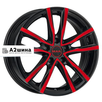 6,5*16 5*112 ET45 76 MAK Milano Black Red Face
