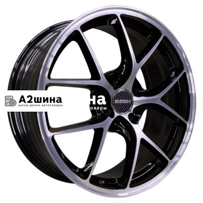 7*17 5*100 ET38 57,1 INCH FA8538 Gloss Black Machined Face