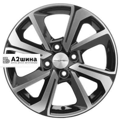 6*15 4*100 ET48 54,1 Khomen Wheels KHW1501 (Rio/Solaris) Black-FP