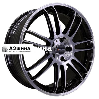 8*18 5*112 ET38 66,6 INCH FA8535 Gloss Black Machined Face